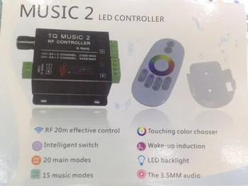 

LED RGB Music Touch Controller RF Remote Touching Color 3.5MM Audio 15 Music Modes LED Light Strip Controller