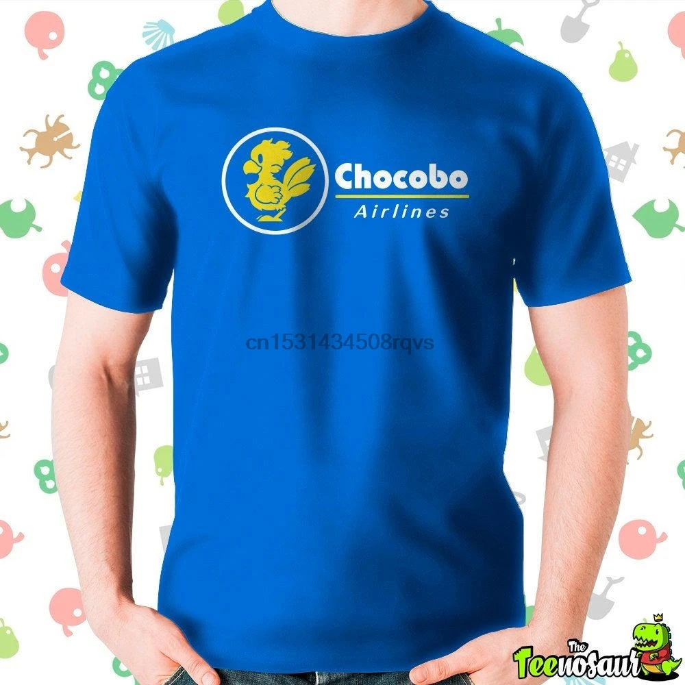 Chocobo Airlines T Shirt Unisex T Shirt Ladies Slim Fit T Shirt Ringspun Premium T Shirt T 