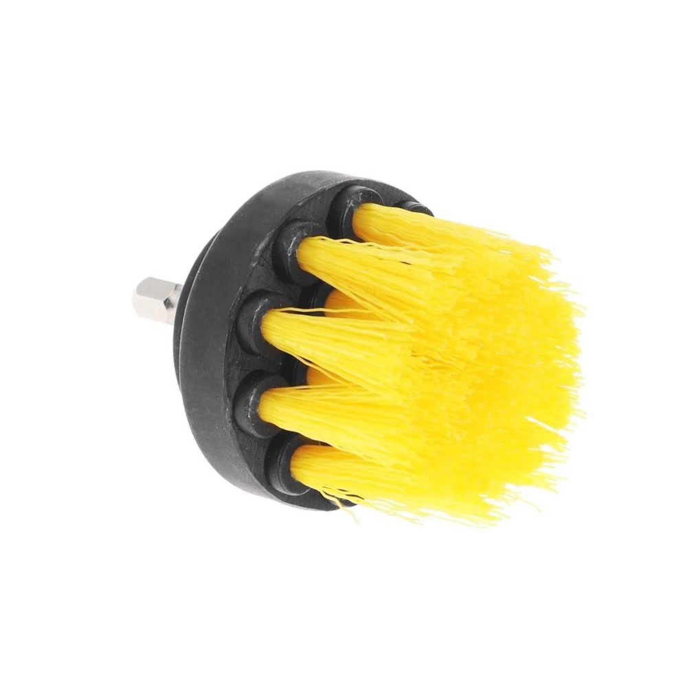 4pcs Power Scrubber Drill Brush+ 1pc 15cm Extension Tube Car Wheel Brushes for Rims Washing Bathroom Tub Shower Cleaning