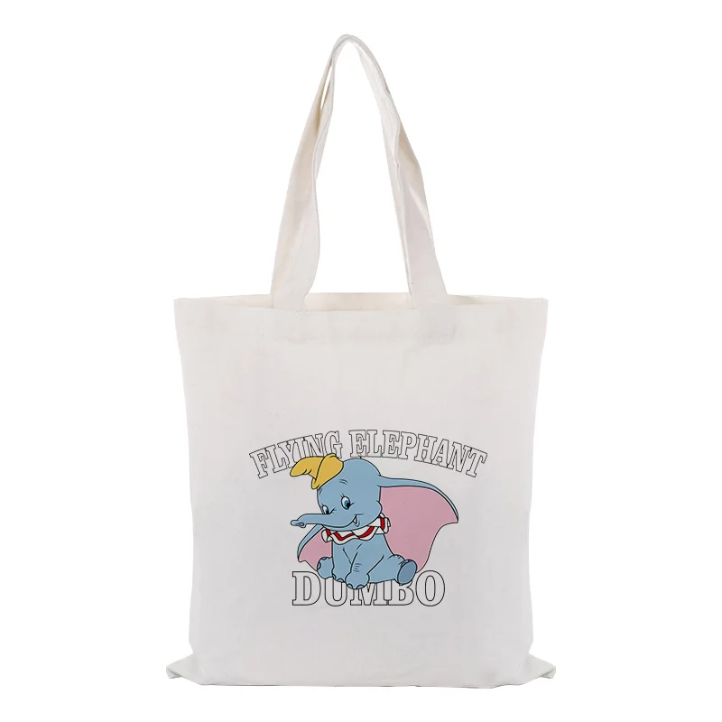 

Dumbo Shopping Bag Canvas Tote Bag Daily Use Text DIY Custom Print Logo Eco Ecologicas Reusable Recycle