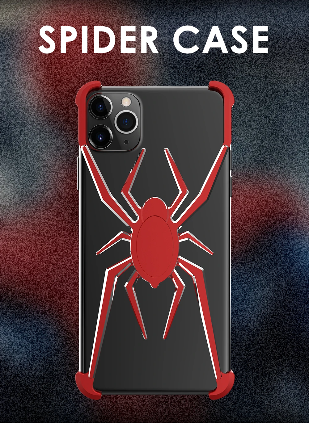 R-JUST Алюминиевый металлический чехол с пауком для iPhone 11 Pro Max XS Max XR X 8 7 Plus, чехол с Железным человеком, защитный чехол для телефона, кожаная сумка