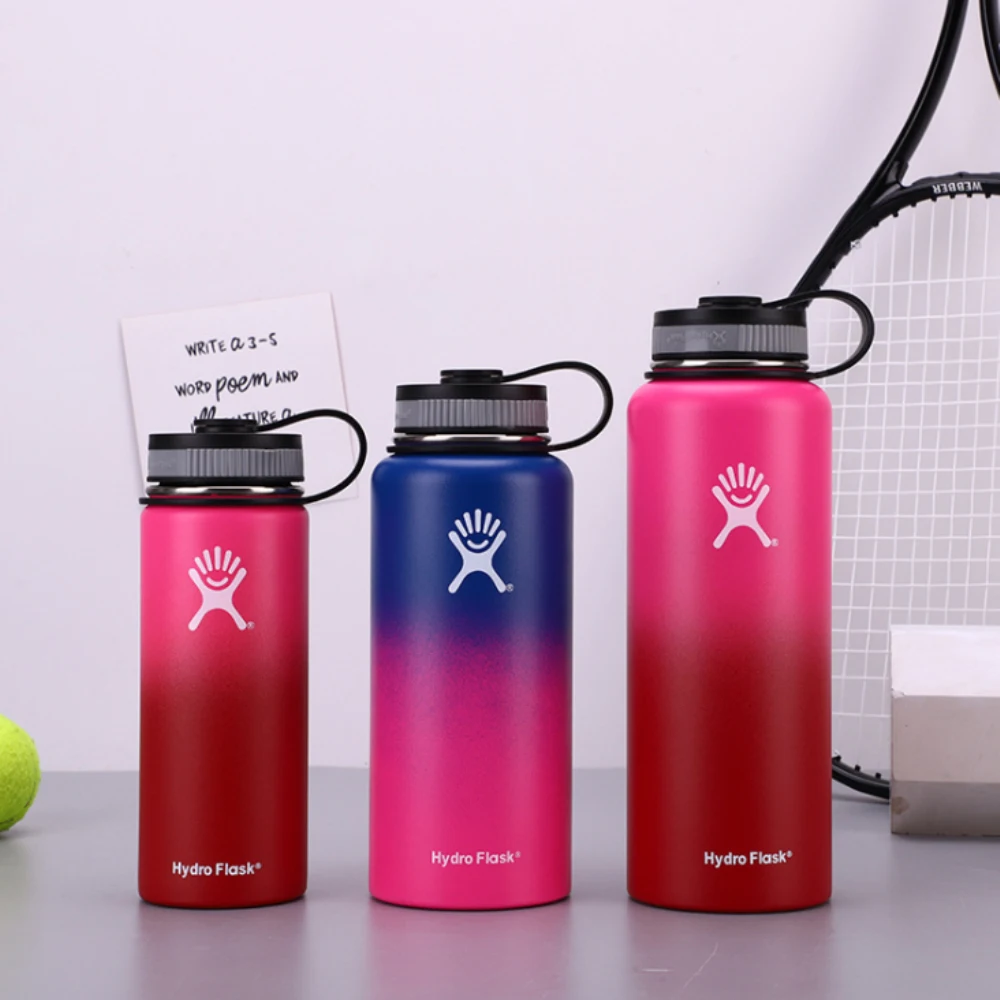 

18oz/32oz/40oz Wide Mouth Outdoors Sports Bottle Tumbler Flask Vacuum Insulated Flask hydro flask Stainless Steel Water BottleM