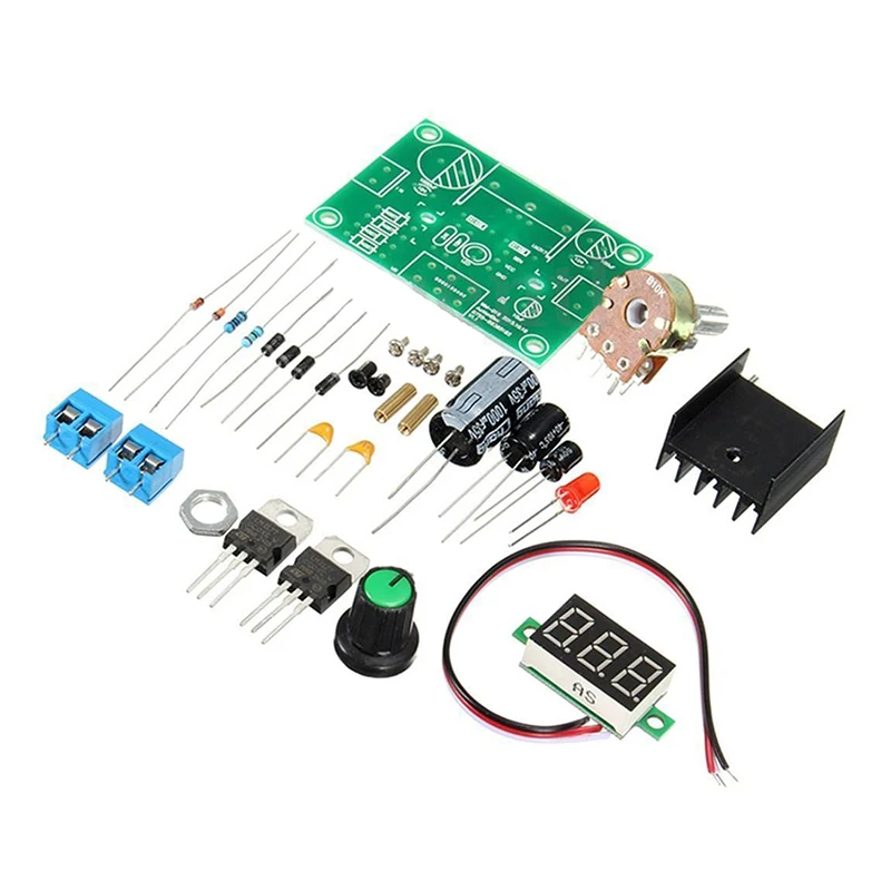Горячая AMS-DIY комплект светодиодный LM317 регулируемый регулятор напряжения понижающий блок питания