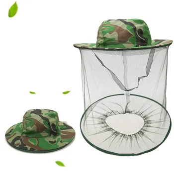 

Fishing Caps Mosquito Head Net Wide Brim Anti Insect Bee Fly Protective Mesh Cover Face Mask Bucket Hats Beekeeping Beekeeper