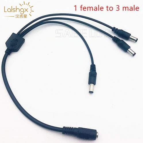 

2pcs 1Female to 3Male DC Connector Power Cord For LED Strip Controller Camera