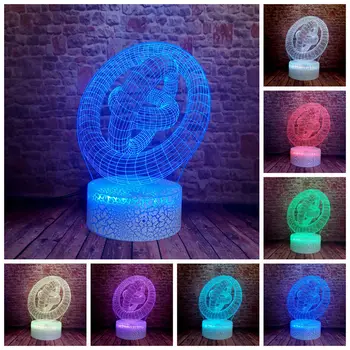 

Annulus Model juguetes 3D Illusion LED Desk Nightlight Colorful Changing Light Toys
