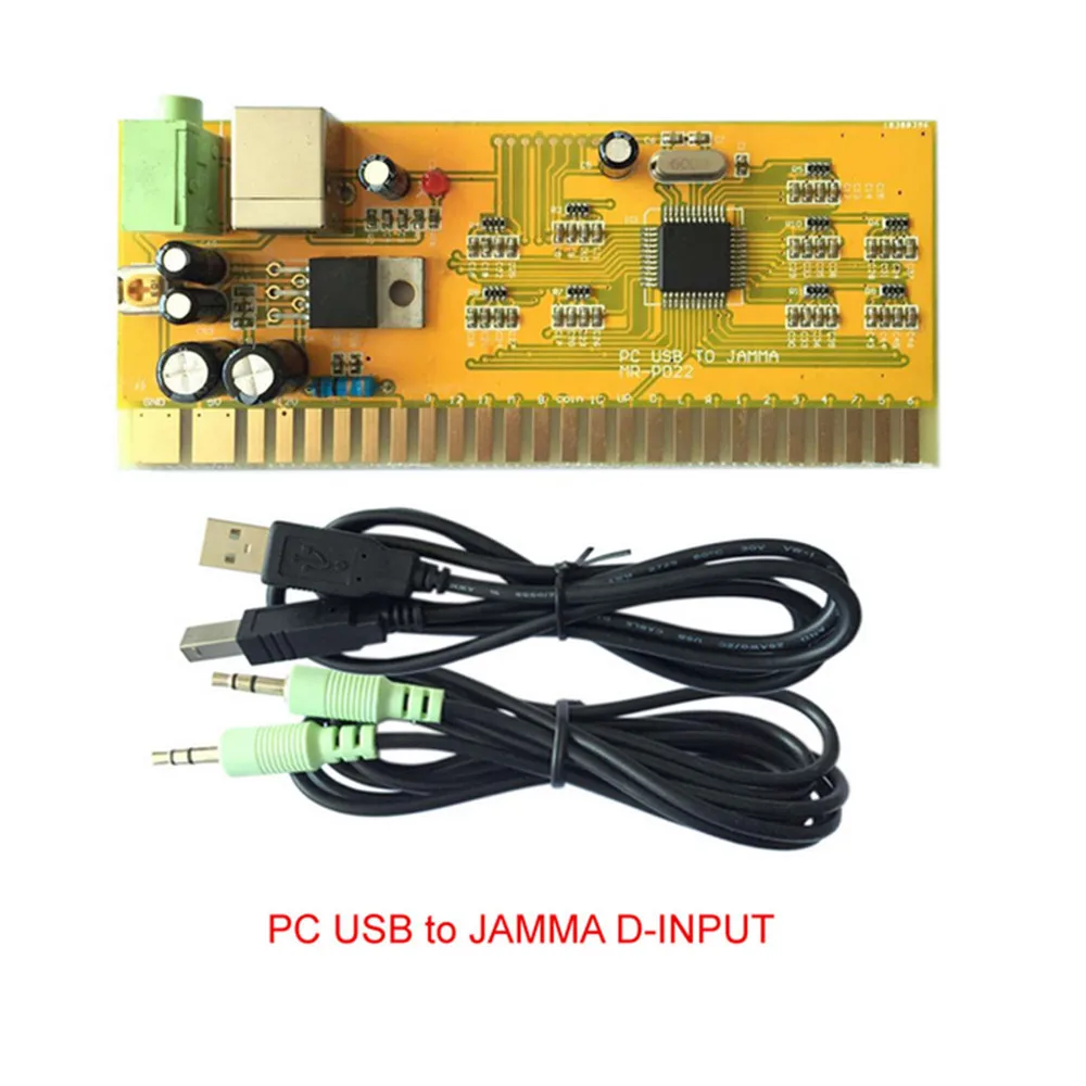 2-игроков PC USB кабель к Jamma ввода D плата блока программного управления Панель для
