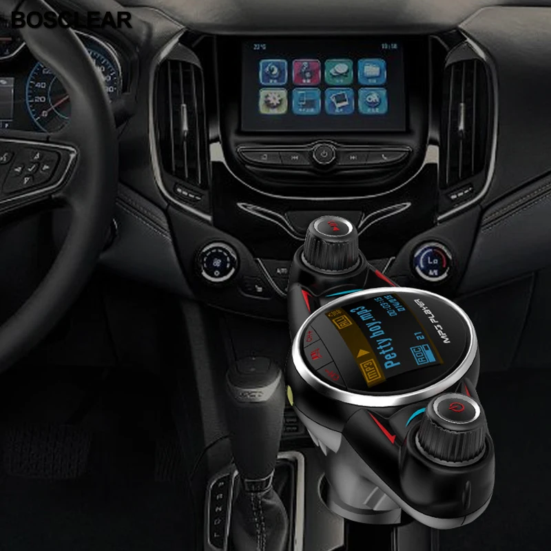 

Bluetooth Car USB Charger FM Transmitter Wireless Radio Adapter MP3 Playe Handsfree with Battery voltage detection LED Display