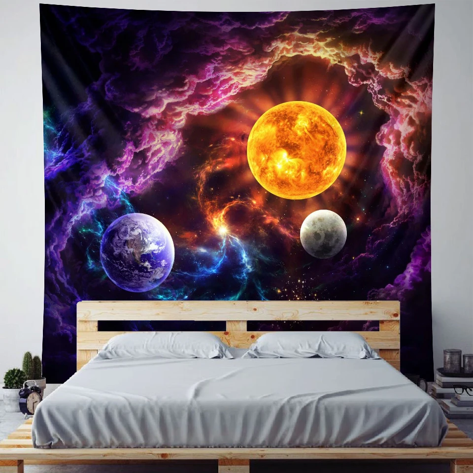 

Planet universe dream scene home art decoration tapestry wall hanging psychedelic scene bohemian bedroom wall decoration