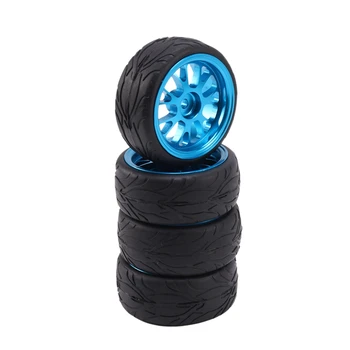 

RC Model Car Accessories Fish Pattern Tire Blue Metal Y-Shaped Outer Tire for WL A959 A979 A969 1/18