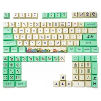 

PBT Keycaps XDA Profile Specific Mahjong keycap 116 Keys 2U 1.75U Shift PBT Keycaps For Mechanical Keyboard 60 61 64 87 96 104