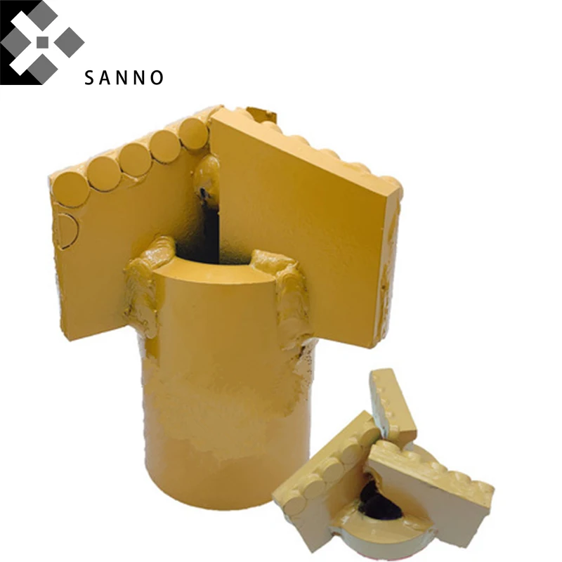 Finger bit long wearing 3 wings drag bit 75mm - 500mm taper mining core drilling compact bit PCD drill bit for 50 drilling pipe (2)