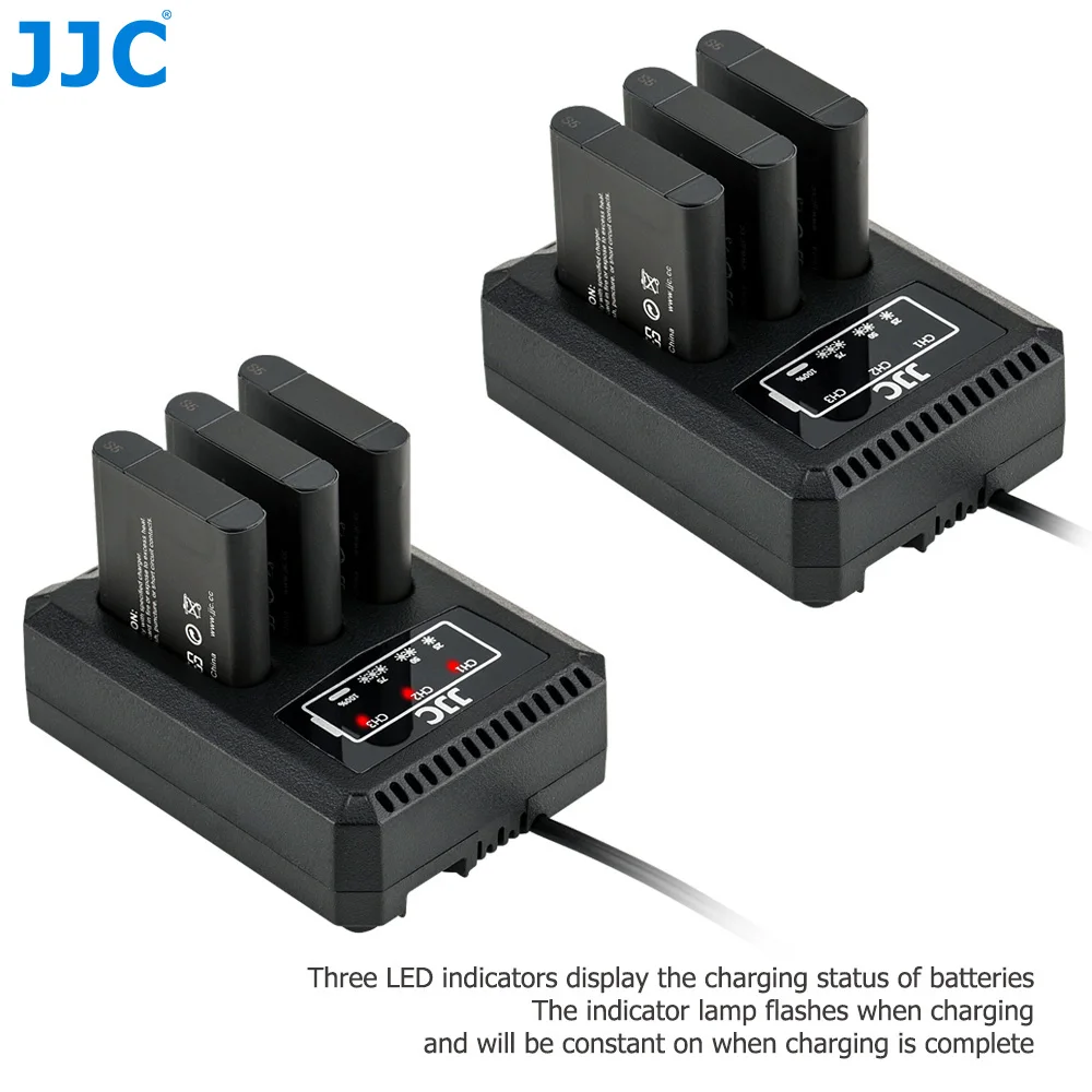 JJC USB мульти зарядное устройство для Ricoh DB-110/Olympus LI-90B/JJC B-DB110 Зарядка 3 батареи со светодиодный индикаторами кабель-удлинитель