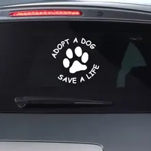  Lovely Dog footprints Car Decal Laptop Sticker automobile decor Decals Vinyl Removable Car Rear window door Sticker HQ586 