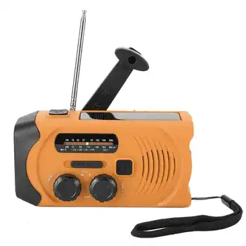 

Portable FM/AF Radio Hand Crank Solar Power Emergency Phones Charger LED Flashlight SOS Multifunctional