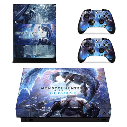 Monster Hunter World леденец кожи консоль и наклейка на контроллер для Xbox One X консоль+ кожаная наклейка на контроллер - Цвет: YSX1X2337