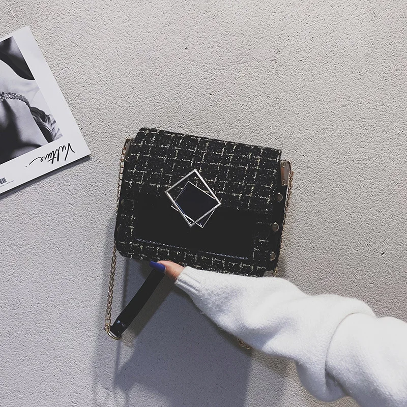 

Women Bag 2019 Small Shoulder Messenger Bag Chain Pu Leather Crossbody Bags Fashion Metal Button Design Female Travel Handbags