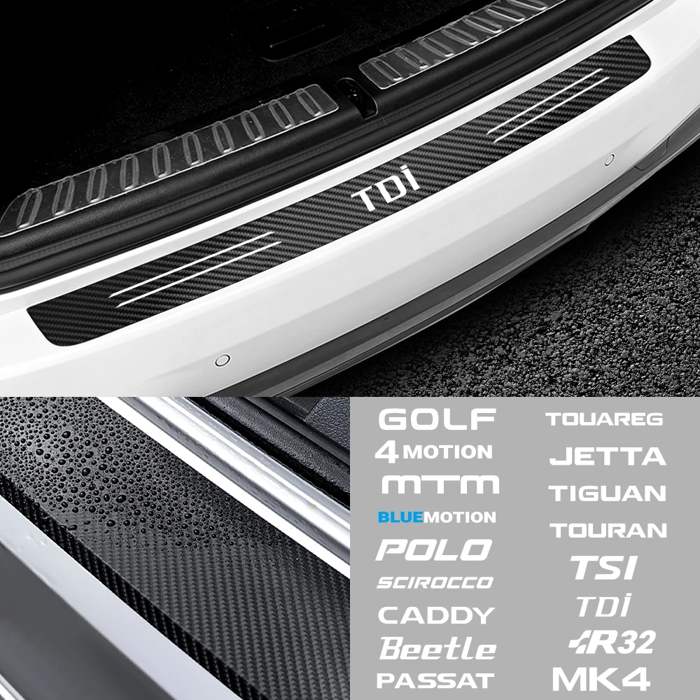 Наклейка на задний бампер для Volkswagen VW Golf 4/Blue Motion MK4 MTM Polo Caddy Passat TSI Scirocco и