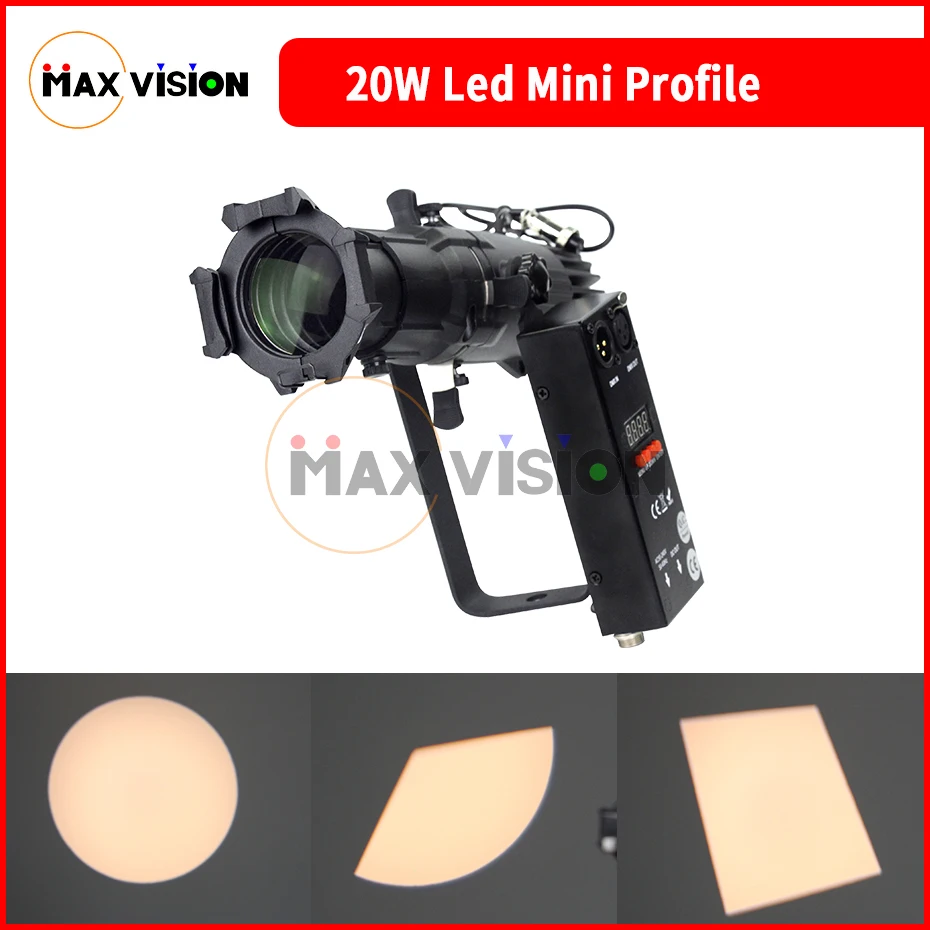 

1pc 20W Mini Led Profile Spot Light Warm White Dmx And Remote Control Stage Light For Dj Disco