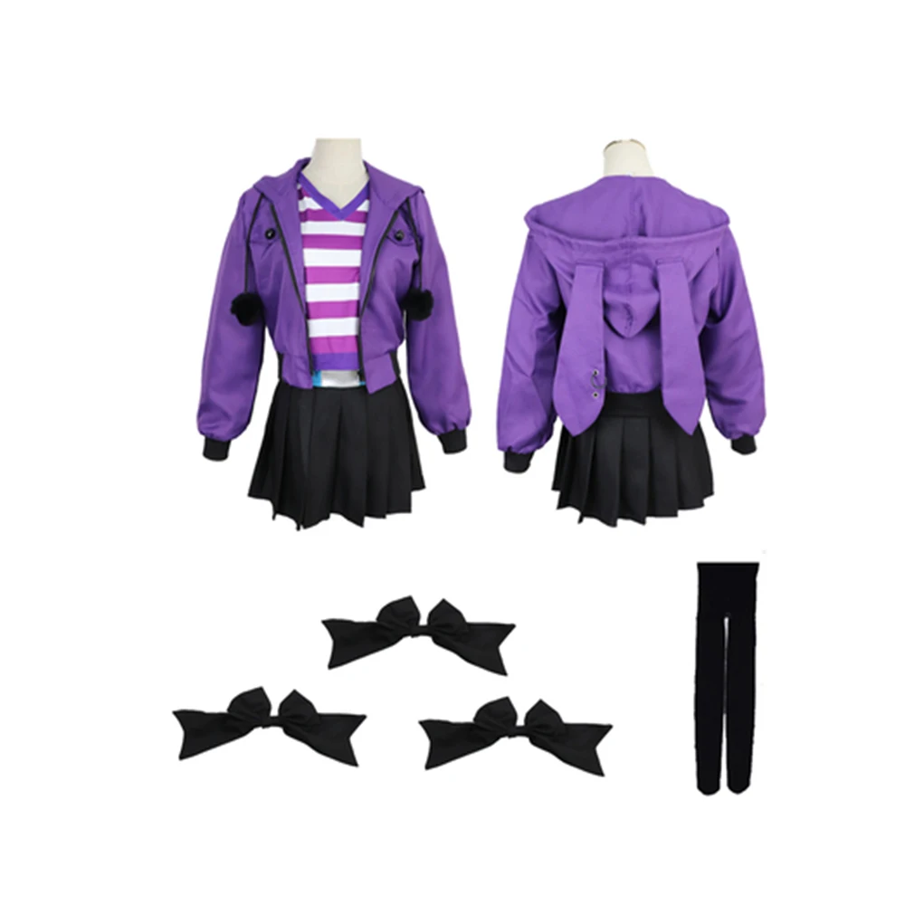 

Anime Fate/Apocrypha Astolfo Daydress With Ear Purple Uniform Cosplay Costume For Halloween Free Shipping