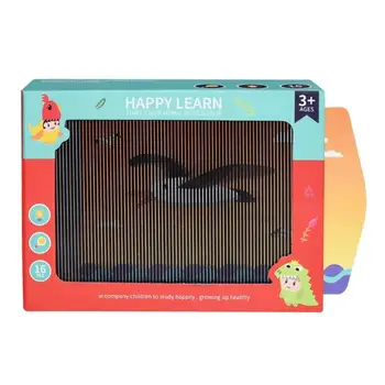 

1set Baby Kids Cognition Puzzle Toys 3D Magic Dynamic Box Cartoon Animal Life Set Pair Puzzle Paper Puzzle Toy for Kids Gift