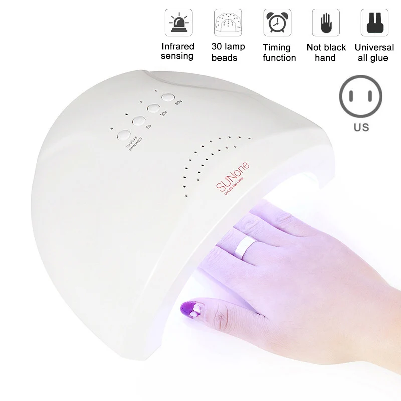 as picture Hot 24/48W Nail Dryer 30 Leds UV Lamp Fingernail Toenail Gel Polish Curing Light Manicure Machine CNT 66 - Цвет: as picture