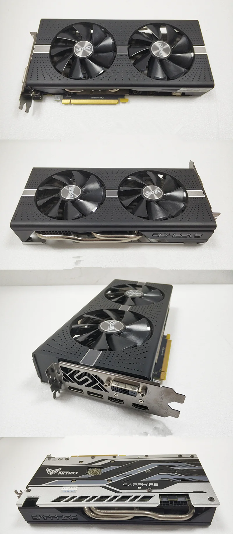 Видеокарты SAPPHIRE Radeon RX 580 8GB видеокарты GPU AMD RX580 8GB видеокарты Nitro+ компьютерная игровая карта HDMI не майнит