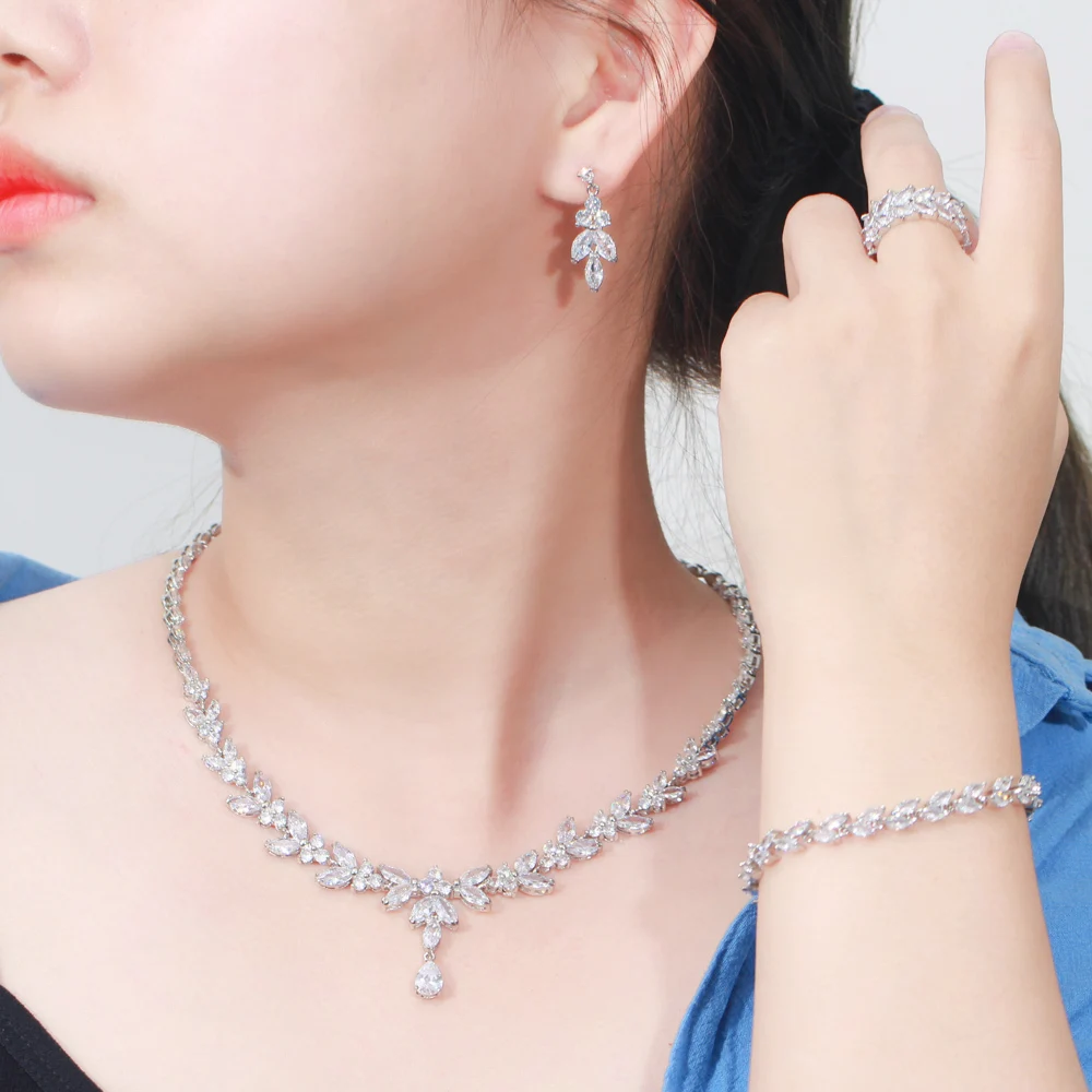 Earring Mimeng Rome Jewelry Sets for Women Cubic Zircon Necklace Bracelet Crystal Jewelry Set Earring Mimeng Rome Jewelry Sets for Women Cubic Zircon Necklace Bracelet Crystal Jewelry Set