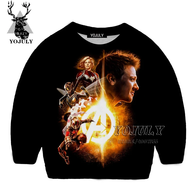 YOJULY The Avengers Harajuku 3D gedruck/Детский свитер модная детская одежда с круглым вырезом для мальчиков и девочек-подростков Kawaii SW116 - Цвет: 16
