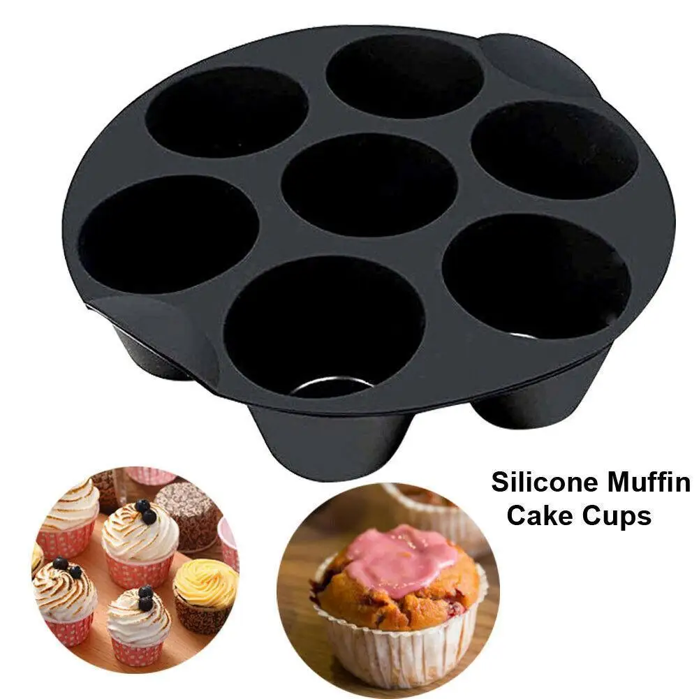 18cm/21cm Silicone Air Fryer Molds Cupcake Cake Muffin