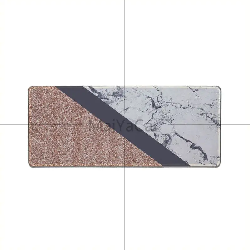 Lock Edge 40X90cm MaiYaCa крутой розовый золотой мраморный коврик для клавиатуры Настольный коврик Прочный Коврик для мыши на стол резиновый Профессиональный игровой коврик для компьютерной мыши - Цвет: Lock Edge 40X90cm