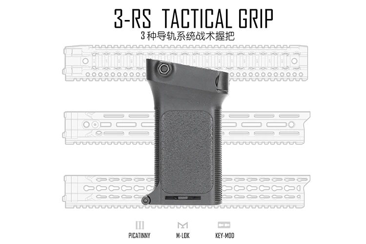 KEYMOD& MLOK Rail тактическая рукоятка для охотничьих аксессуаров стрельба, страйкбол запчасти - Цвет: Черный