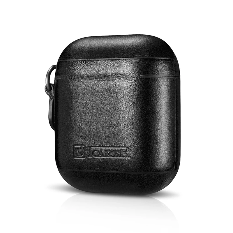 Cowhide Genuine Leather Headphone Case Strap Portable Buckle Bag Cover for Apple Airpods iPhone Bluetooth Earphone Case Boxes