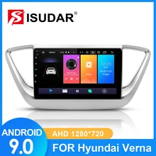 ISUDAR Автомагнитола для hyundai/Solaris/Verna 2 din Android 9 Авторадио Мультимедиа gps ram 2GB rom 32GB USB DVR камера