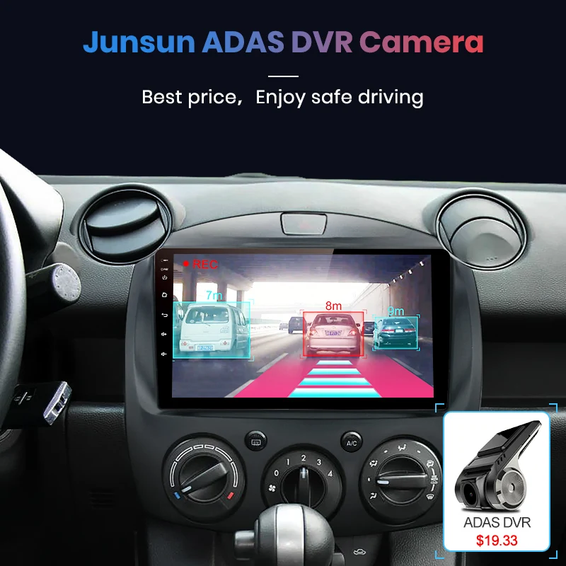 Junsun V1 Android 9,0 2G+ 32G DSP автомобильный Радио Мультимедиа Видео плеер для MAZDA 2 2007-2013 навигация gps 2din Авторадио