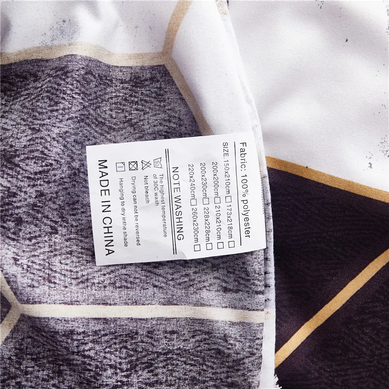 Комплект постельного белья скандинавского размера King геометрический узор набор