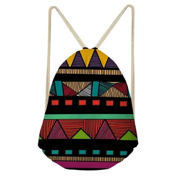 

Art African Style Printing Drawstring Bags Women Ethnic Black Style Beach Shoulders Bag Afro Ladies Element String Bagpack 2020