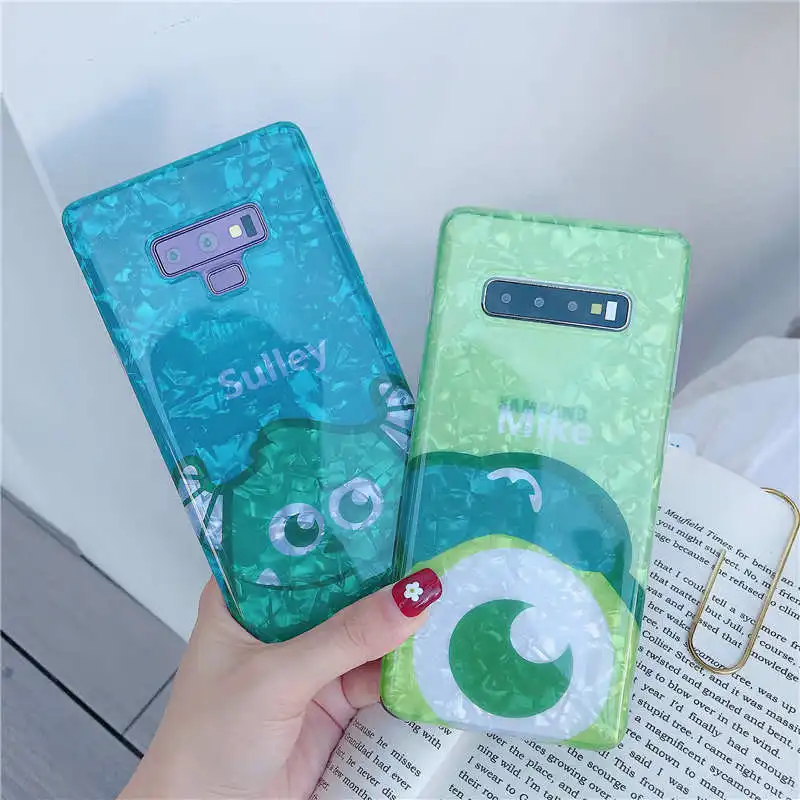 

Case For Samsung S8 S9 S10 Plus Fashion Conch Shell Phone Cover For Samsung Galaxy Note 8 9 S10e Cartoon Monsters Soft Cases