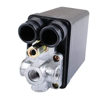

Heavy Duty Air Compressor Pressure Switch Control Valve 90 PSI -120 PSI Black Air Compressor Pressure Switch Control