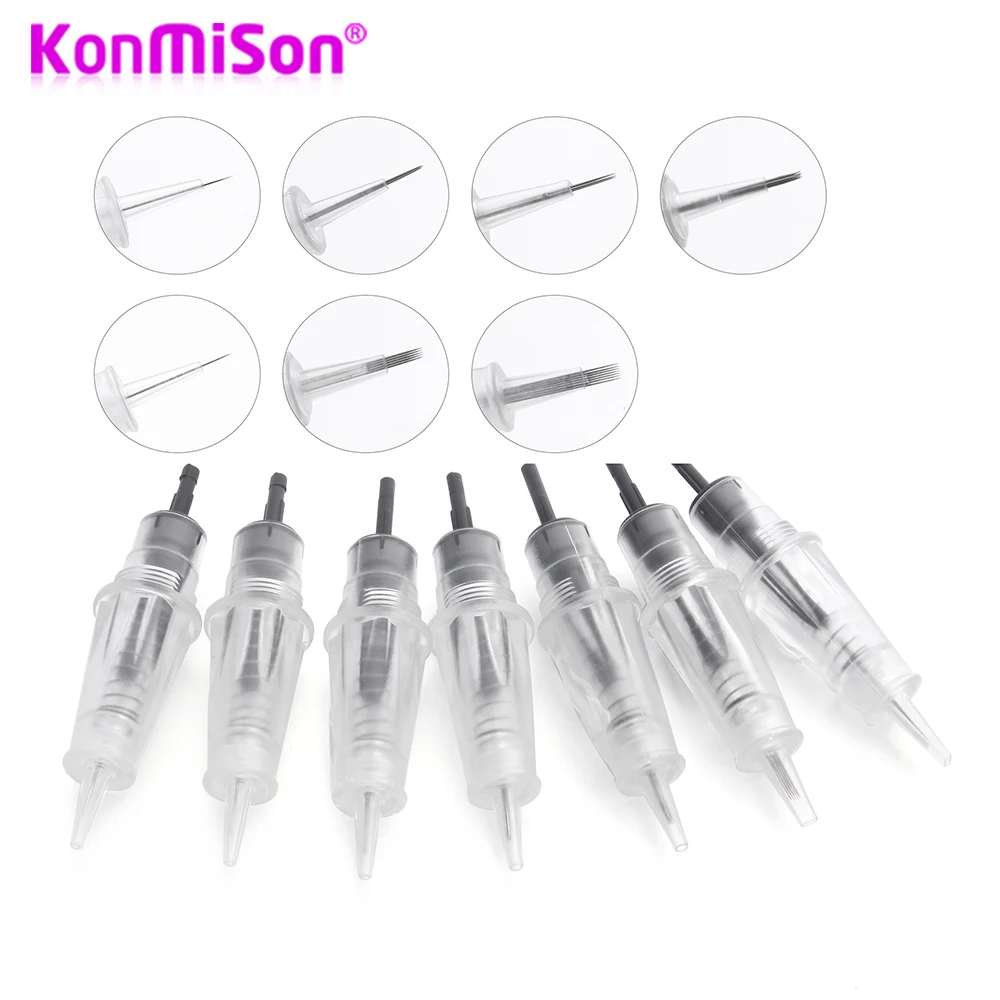 

10 50 pcs/lot Premium Charmant Machine Disposable Screw Tattoo Needles Cartridges Blades Tips For Permanent Makeup