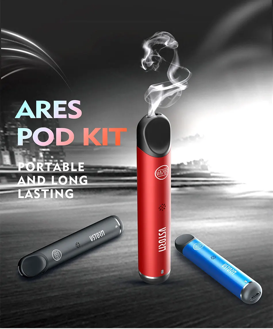 Vapor Storm, комплект Pod Ares, 560 мА/ч, картридж с аккумулятором, емкость 1,6 мл, VS Caliburn, устройство для испарения, вейп ручка, стартовый комплект