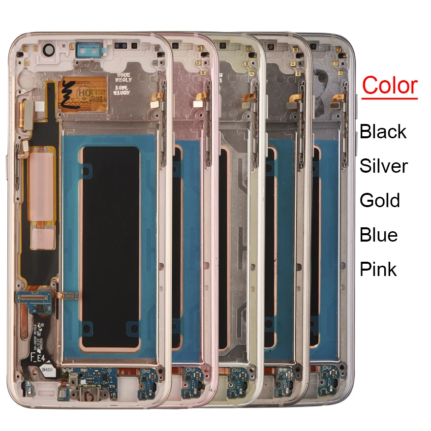 ЖК дисплей с рамкой для Samsung Galaxy S7 Edge G935F сенсорный экран в сборе без