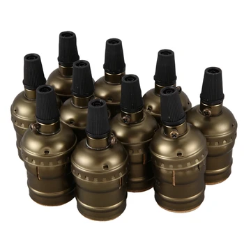 

10Pcs Lamp Holder E26 Lamp Holder Aluminum Lamp Holder Bronze Lamp Holder for Table Lamp Wall Lamp Pendant Lamp Holder