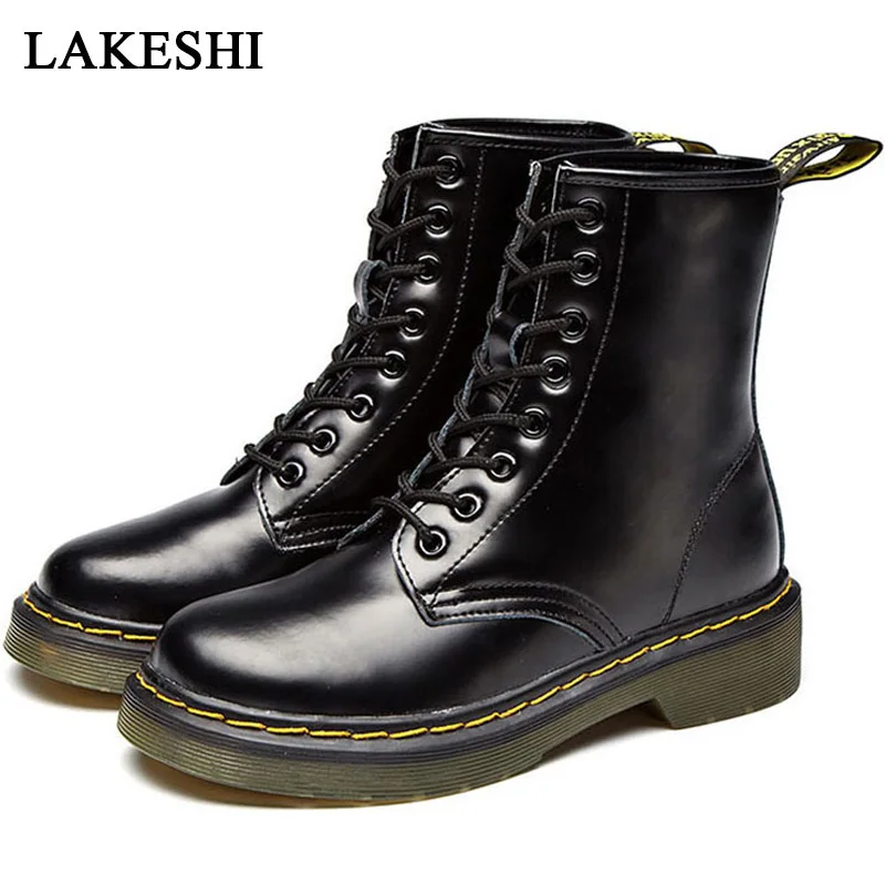 

Male Shoes Adult Men Boots Genuine Leather Motorcycle Boots Men Shoes For Martin Boots Plush Warm Winter Boots Free Shipping