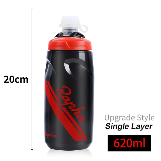 Rapha 620 мл портативная велосипедная бутылка для воды с замочком для спорта на открытом воздухе, велоспорта, бега, скалолазания, бутылка для воды MTB дорожный велосипед, бутылка для воды - Цвет: Red Black