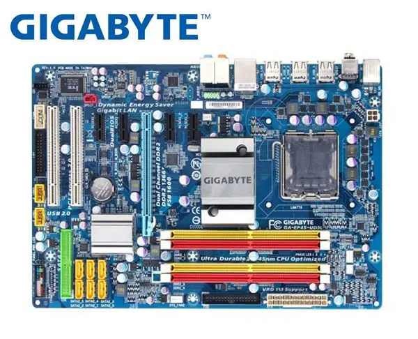 Оригинальная Материнская плата Gigabyte GA-EP45-UD3L LGA 775 DDR2 EP45-UD3L p45