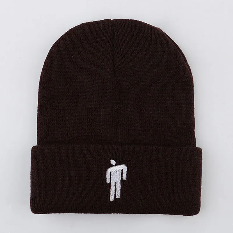 Coffee Мужская кепка в стиле унисекс с вышивкой Skullies, зимняя, 19 цветов, теплая, эластичная, повседневная, мягкая, регулируемая, 1 шт., Удобная вязаная шапка - Цвет: Coffee