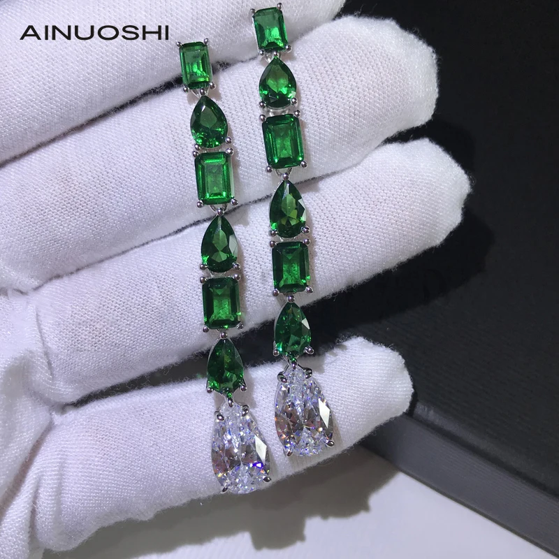 AINUOSHI имитация Сона Алмаз &amp Лаборатория создала изумрудно-модное женское