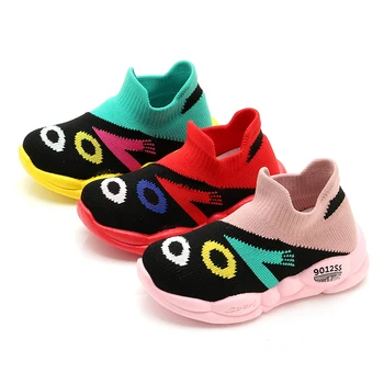 

Fashion Baby Loafers Children Socks Shoes Kids Fly Knitting Set of Feet Breathable Sneakers Rubber Sole Damping SSJ038