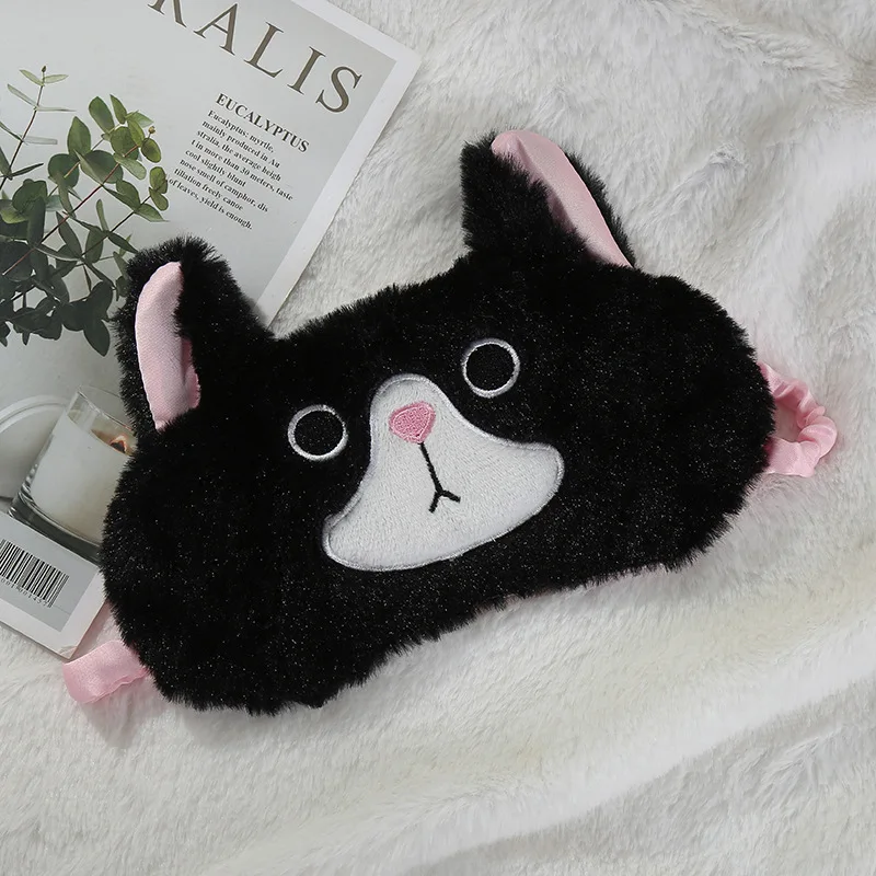 Cute Cat Plush Eye Mask Eyeshade Cover Shade Natural Sleeping Eye Patch
